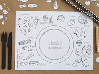 Handmade Charlotte Coloring Placemats
